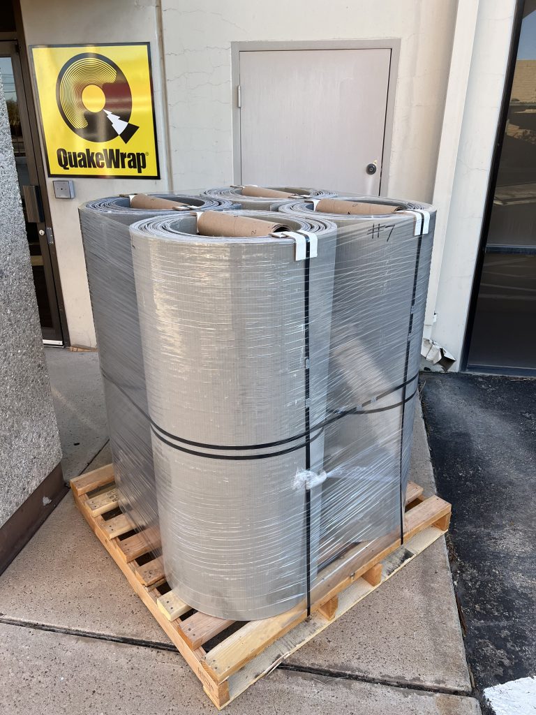 PileMedic laminates coiled and ready for shipment